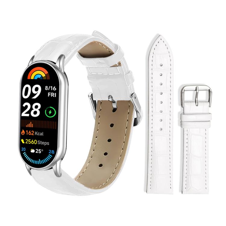 xDfind Bamboo Texture Pin Buckle Leather Watch Band, For Xiaomi Smart Band 10 / 9 / 8 / NFC 14mm