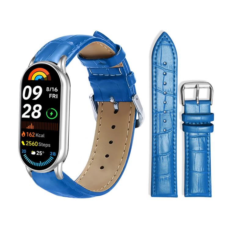 xDfind Bamboo Texture Pin Buckle Leather Watch Band, For Xiaomi Smart Band 10 / 9 / 8 / NFC 14mm