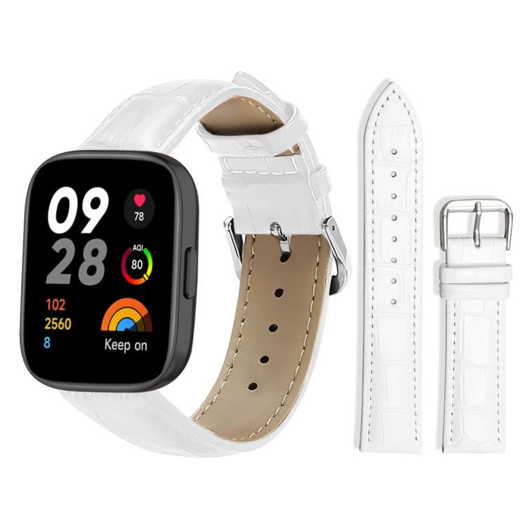 xDfind Bamboo Texture Pin Buckle Leather Watch Band, For Redmi Watch 3 20mm