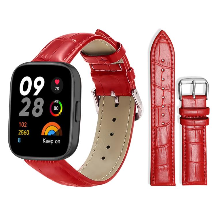 xDfind Bamboo Texture Pin Buckle Leather Watch Band, For Redmi Watch 3 20mm