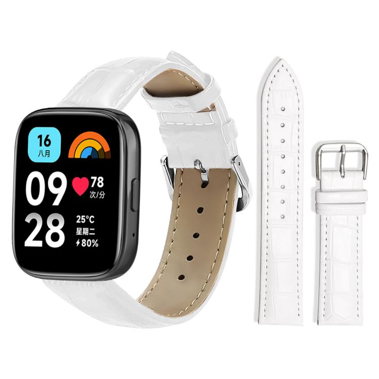 xDfind Bamboo Texture Pin Buckle Leather Watch Band, For Redmi Watch 3 Active / Lite 20mm