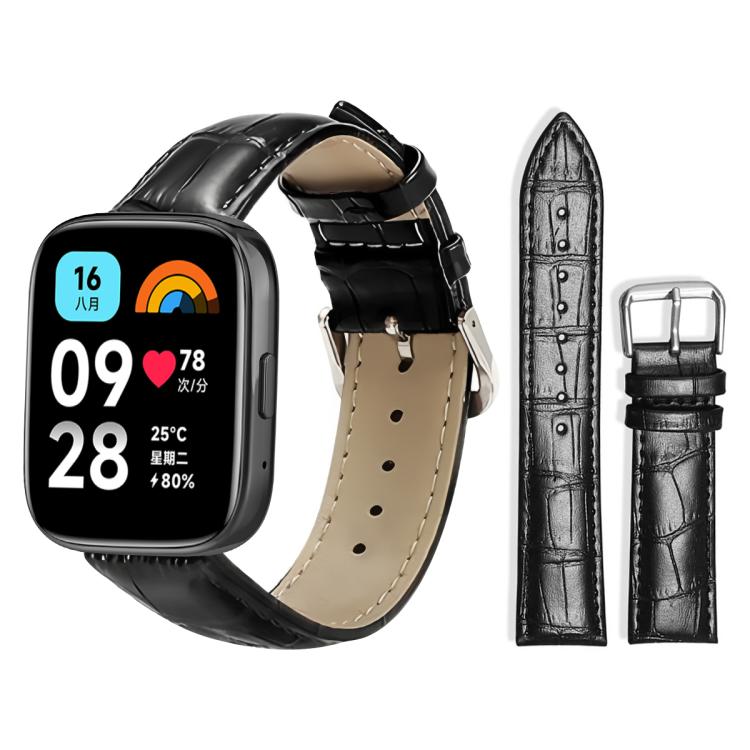 xDfind Bamboo Texture Pin Buckle Leather Watch Band, For Redmi Watch 3 Active / Lite 20mm