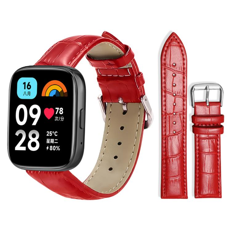xDfind Bamboo Texture Pin Buckle Leather Watch Band, For Redmi Watch 3 Active / Lite 20mm