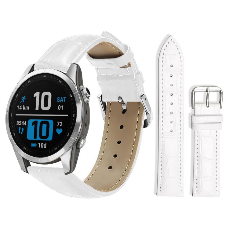 xDfind Bamboo Texture Pin Buckle Leather Watch Band, For Garmin Fenix 8/7S/6S/5S 20mm 18mm