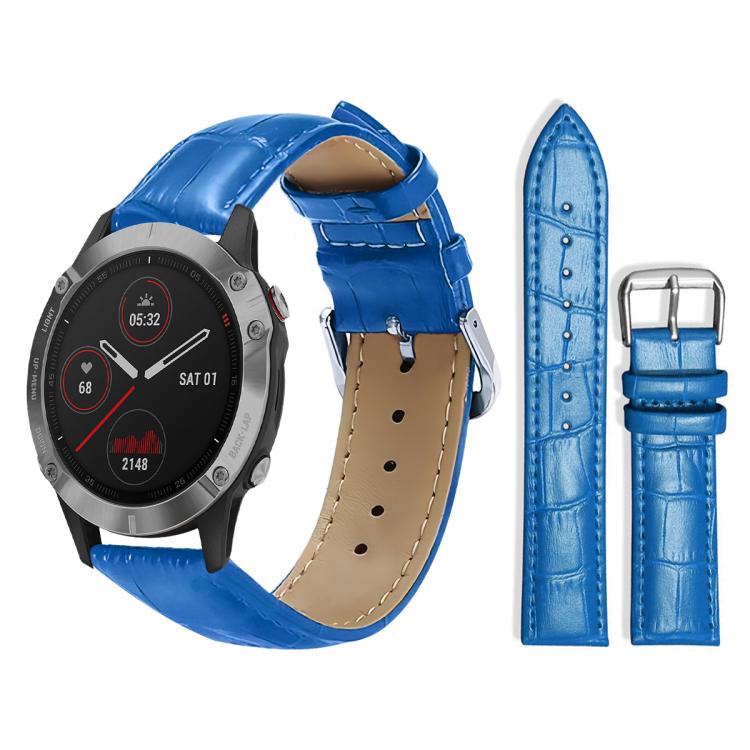 xDfind Bamboo Texture Pin Buckle Leather Watch Band, For Garmin Fenix 8/7/6/5 22mm 20mm