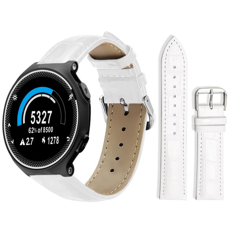 xDfind Bamboo Texture Pin Buckle Leather Watch Band, For Garmin Forerunner 220/735/735XT/230/235 20mm