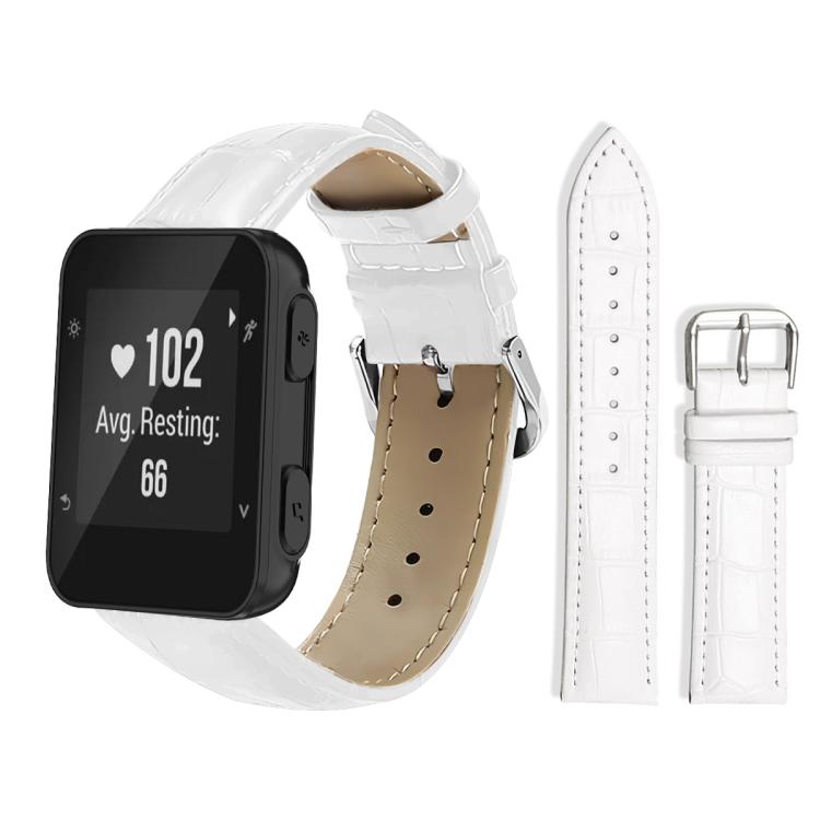 xDfind Bamboo Texture Pin Buckle Leather Watch Band, For Garmin Forerunner 35/30/35j 20mm