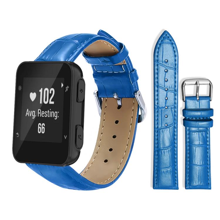 xDfind Bamboo Texture Pin Buckle Leather Watch Band, For Garmin Forerunner 35/30/35j 20mm