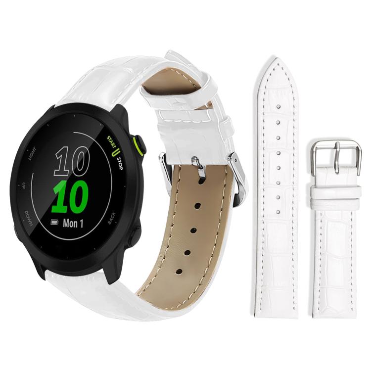 xDfind Bamboo Texture Pin Buckle Leather Watch Band, For Garmin Forerunner 45/45S/Swim2 18mm