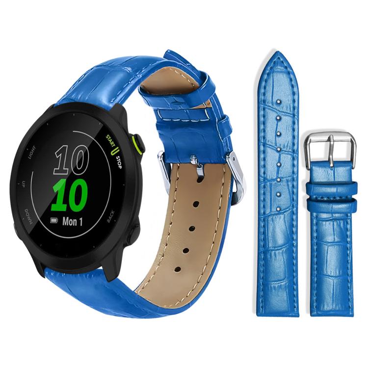 xDfind Bamboo Texture Pin Buckle Leather Watch Band, For Garmin Forerunner 45/45S/Swim2 18mm