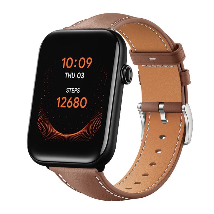 xDfind Flat Head Black Shark Fine Grain Leather Watch Band