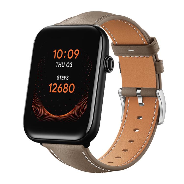 xDfind Flat Head Black Shark Fine Grain Leather Watch Band