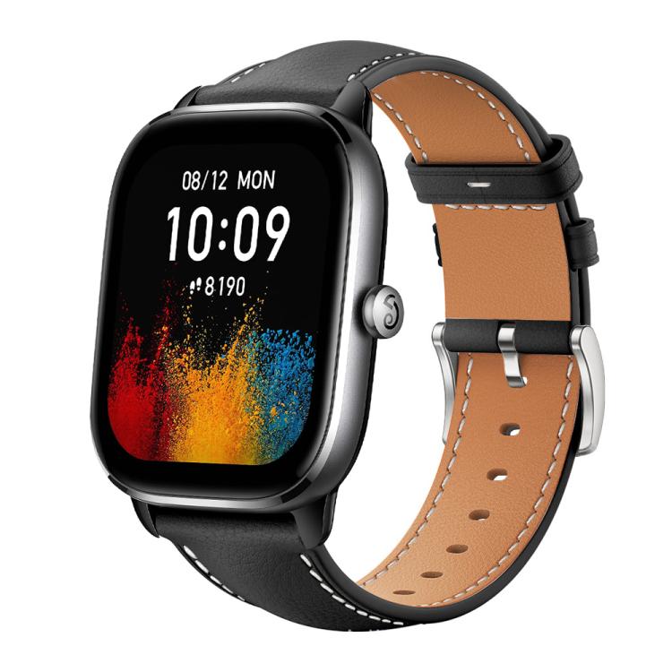 xDfind Flat Head Black Shark Fine Grain Leather Watch Band