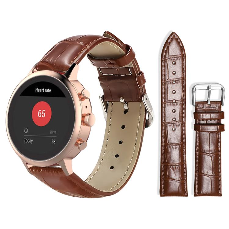 xDfind Bamboo Texture Pin Buckle Leather Watch Band
