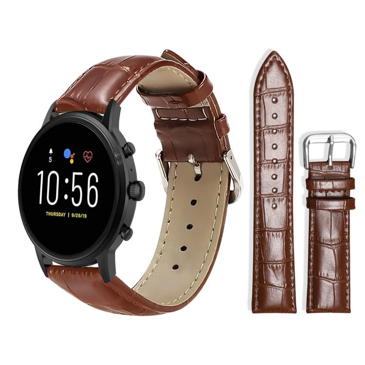 xDfind Bamboo Texture Pin Buckle Leather Watch Band