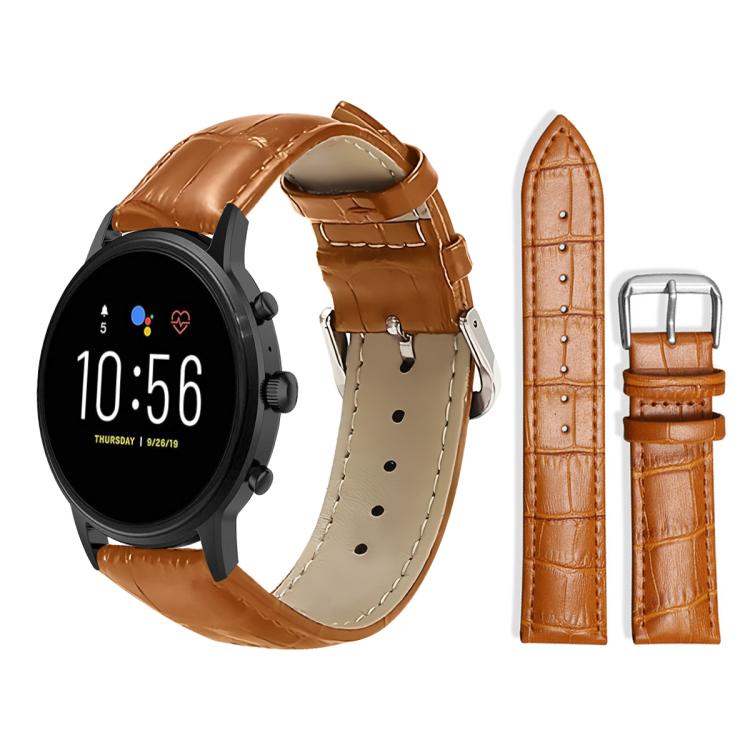 xDfind Bamboo Texture Pin Buckle Leather Watch Band