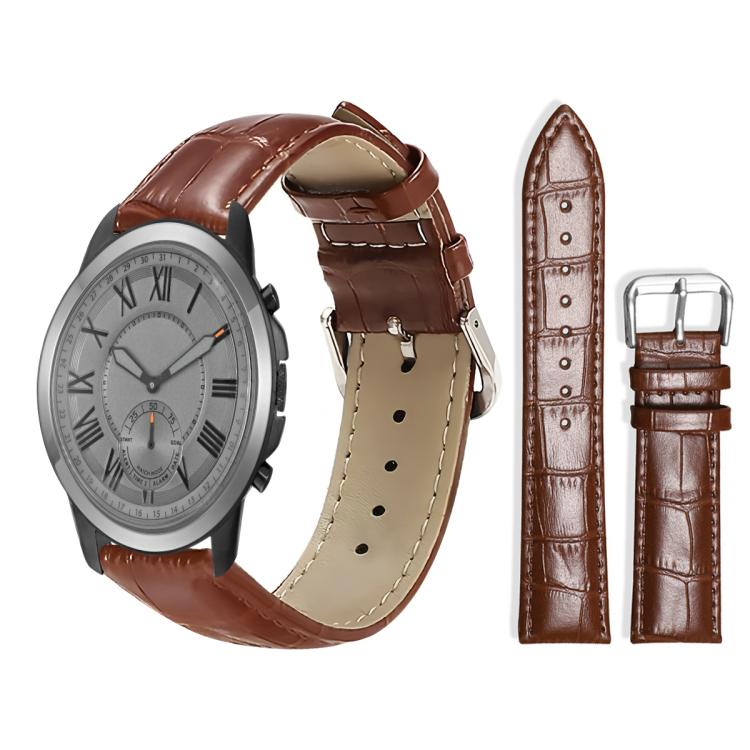 xDfind Bamboo Texture Pin Buckle Leather Watch Band