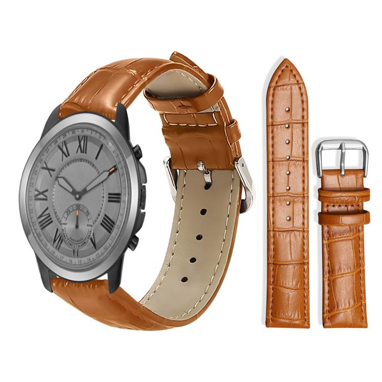xDfind Bamboo Texture Pin Buckle Leather Watch Band