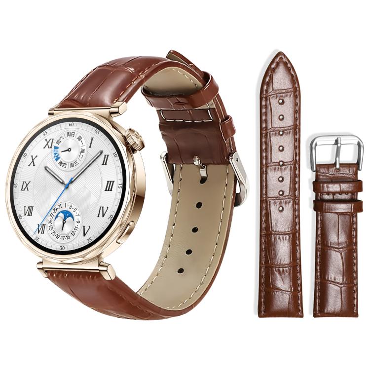 xDfind Bamboo Texture Pin Buckle Leather Watch Band