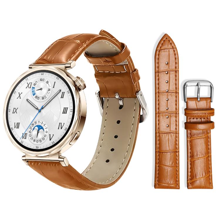 xDfind Bamboo Texture Pin Buckle Leather Watch Band