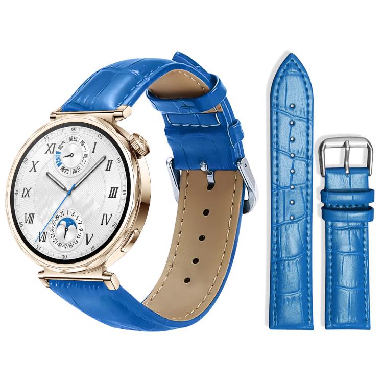 xDfind Bamboo Texture Pin Buckle Leather Watch Band, 18mm For Huawei GT5/GT4 41mm / OPPO Watch X2 Mini