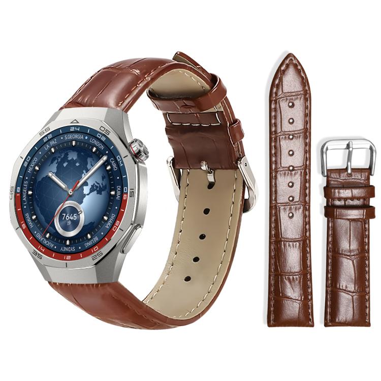 xDfind Bamboo Texture Pin Buckle Leather Watch Band