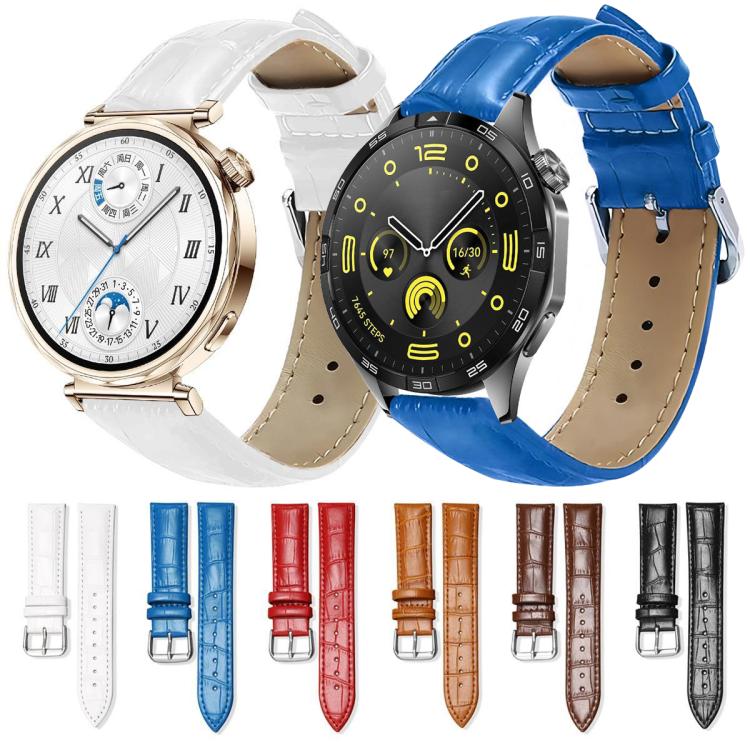 xDfind Bamboo Texture Pin Buckle Leather Watch Band, 20mm For Huawei Watch GT 4 / GT 3 / GT 2