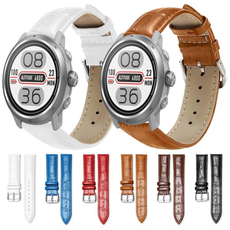xDfind Bamboo Texture Pin Buckle Leather Watch Band, 20mm For COROS APEX 2 42mm / PACE 2