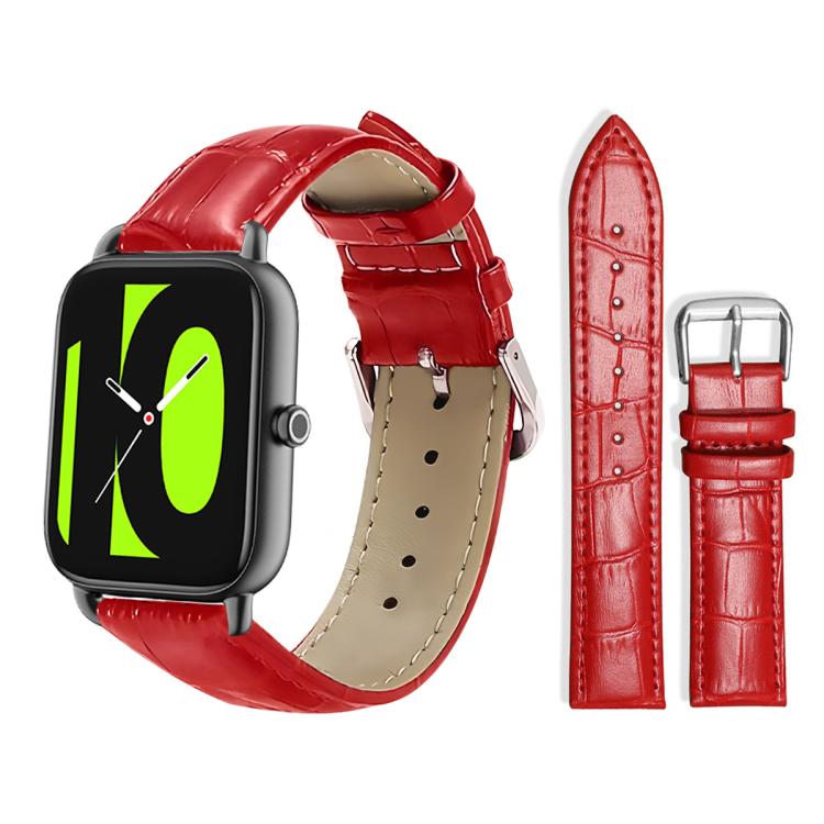 xDfind Bamboo Texture Pin Buckle Leather Watch Band