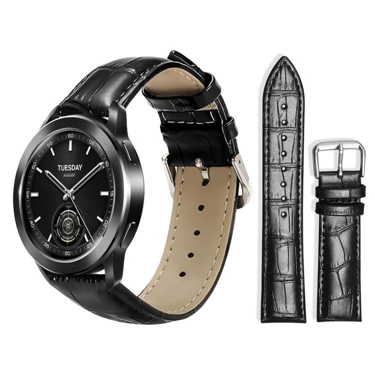 xDfind Bamboo Texture Pin Buckle Leather Watch Band