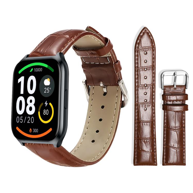 xDfind Bamboo Texture Pin Buckle Leather Watch Band