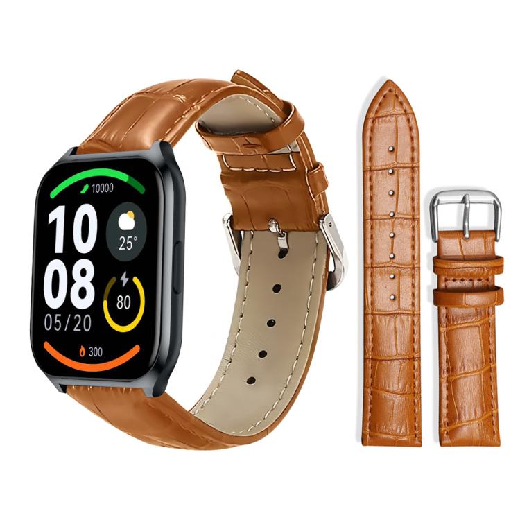 xDfind Bamboo Texture Pin Buckle Leather Watch Band