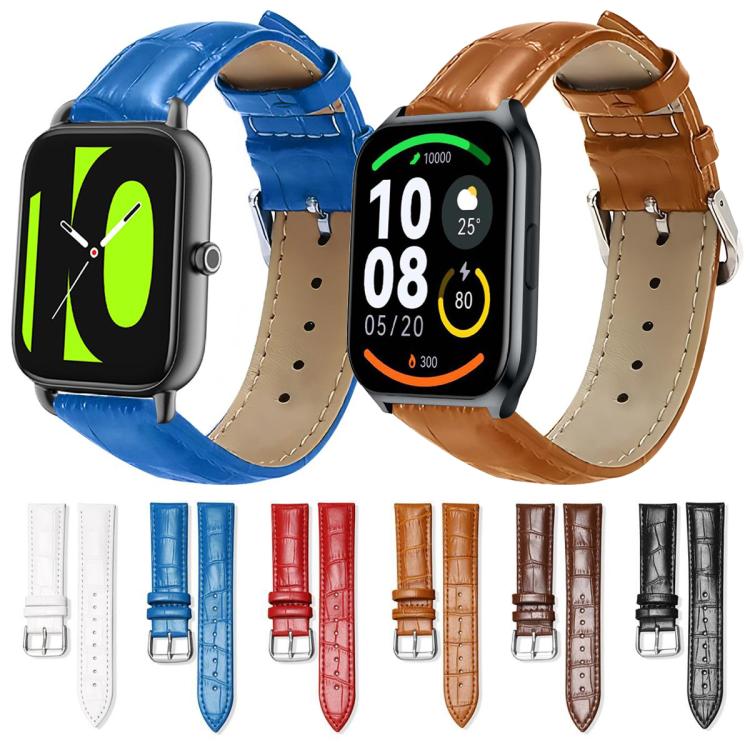 xDfind Bamboo Texture Pin Buckle Leather Watch Band