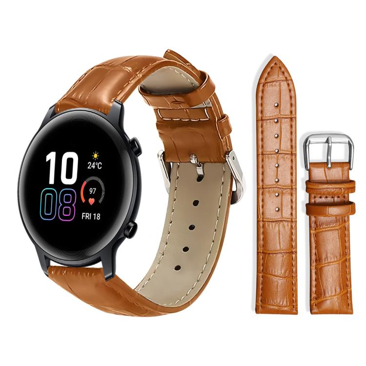 xDfind Bamboo Texture Pin Buckle Leather Watch Band
