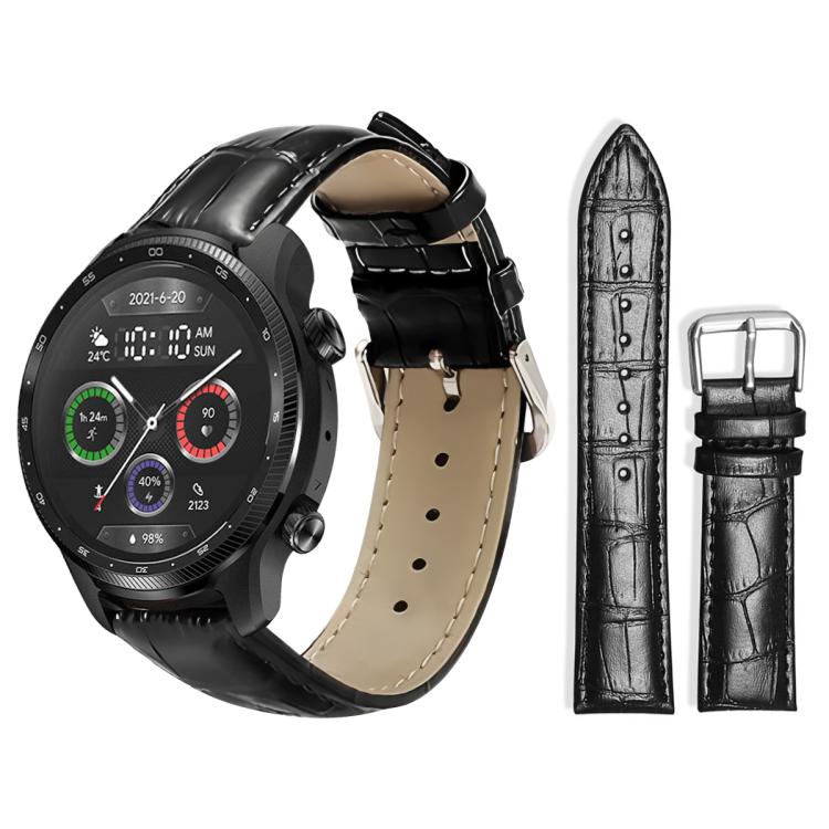 xDfind Bamboo Texture Pin Buckle Leather Watch Band