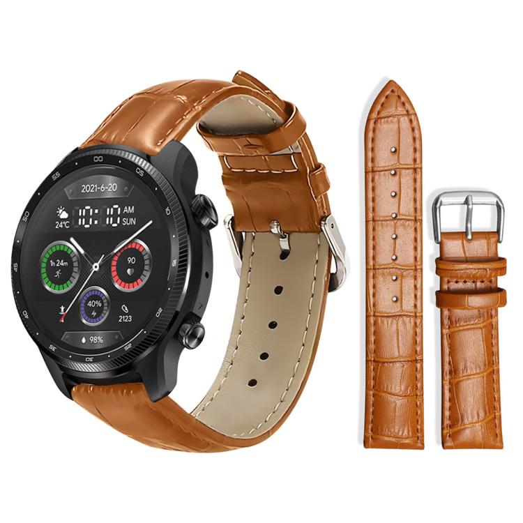 xDfind Bamboo Texture Pin Buckle Leather Watch Band