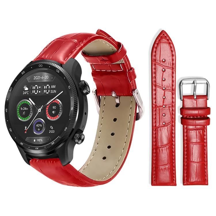xDfind Bamboo Texture Pin Buckle Leather Watch Band