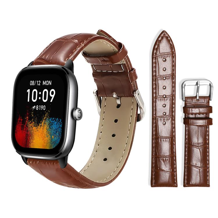 xDfind Bamboo Texture Pin Buckle Leather Watch Band