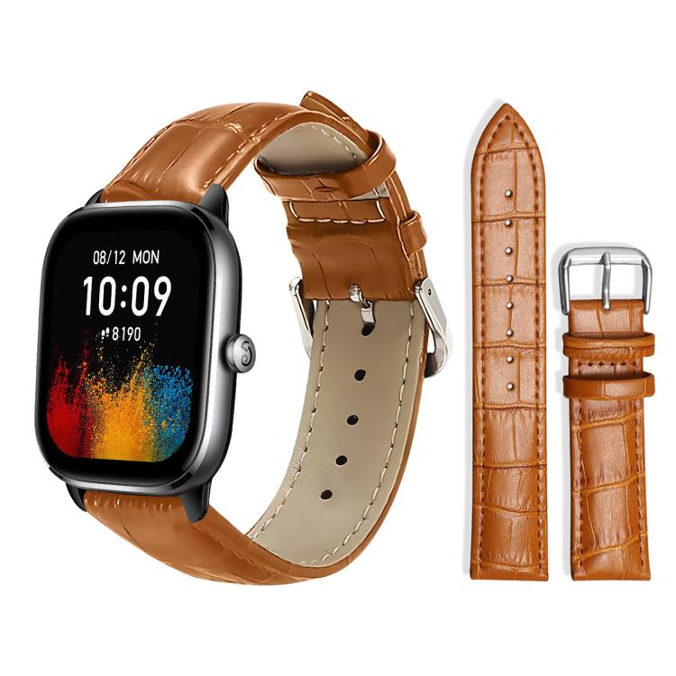 xDfind Bamboo Texture Pin Buckle Leather Watch Band