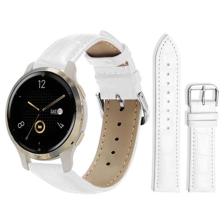 xDfind Bamboo Texture Pin Buckle Leather Watch Band, 18mm For Garmin Venu 2S / vivoactive 4s/3s