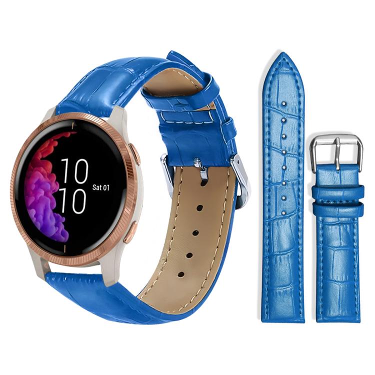 xDfind Bamboo Texture Pin Buckle Leather Watch Band, 20mm For Garmin venu 2 / venu / Sq2 / Sq