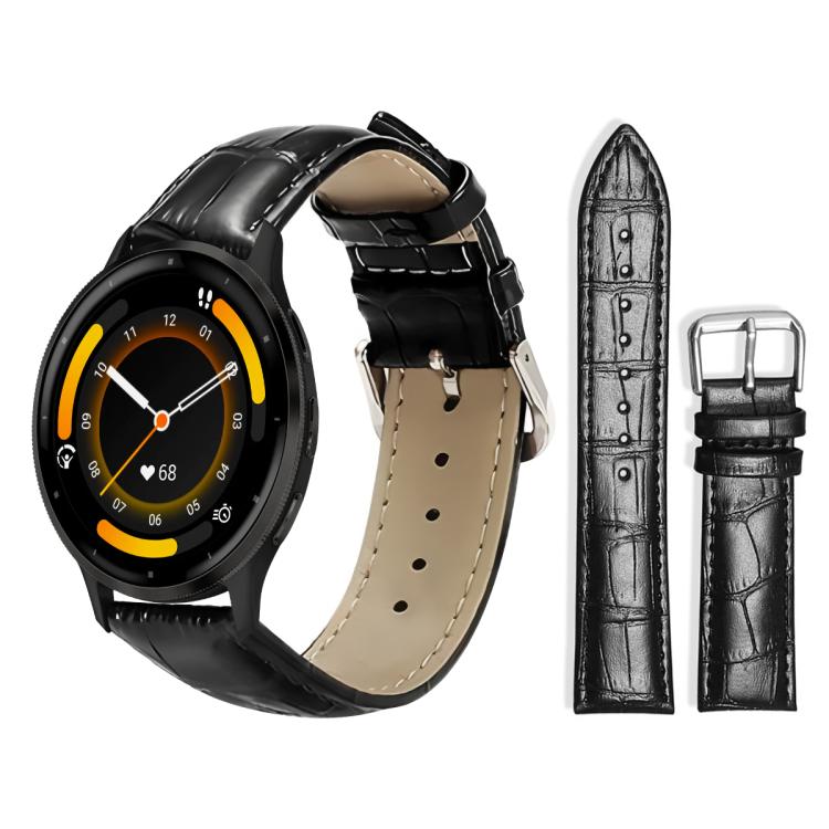xDfind Bamboo Texture Pin Buckle Leather Watch Band, 22mm For Garmin Venu 3 / vivoactive4