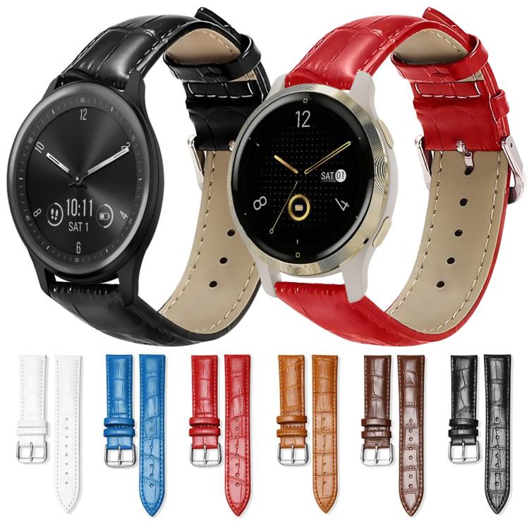 xDfind Bamboo Texture Pin Buckle Leather Watch Band, 20mm For Garmin GarminMove Sport / vivoactive5/3