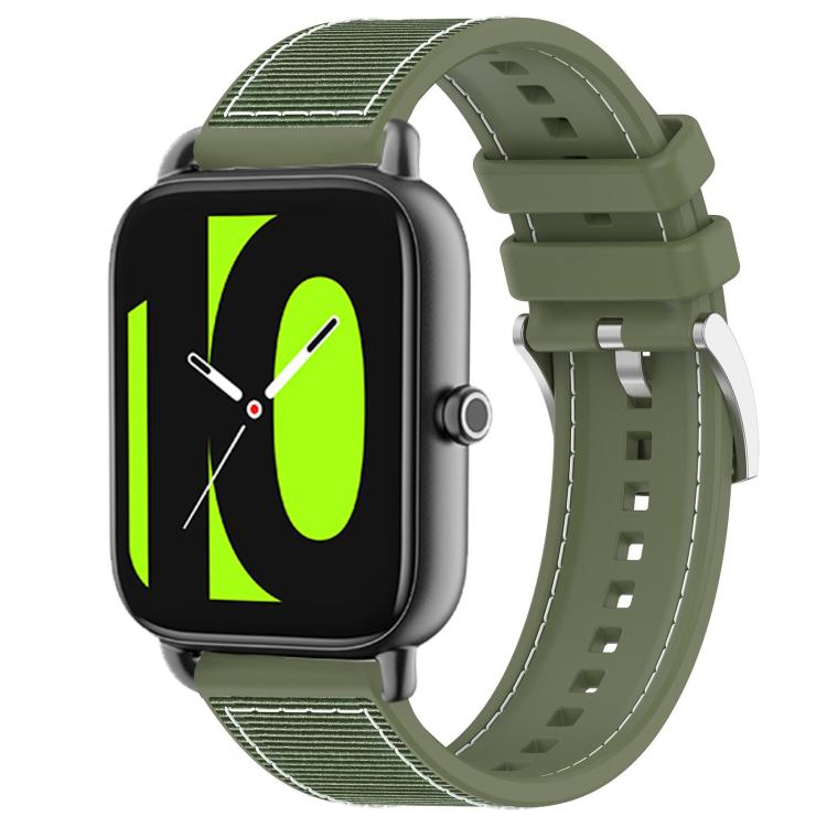 xDfind Hybrid Nylon Braid Silicone Watch Band, 20mm For Xiaomi Haylou RS4 Plus LS11 / LS12