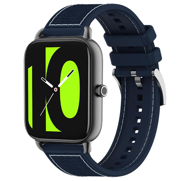 xDfind Hybrid Nylon Braid Silicone Watch Band, 20mm For Xiaomi Haylou RS4 Plus LS11 / LS12