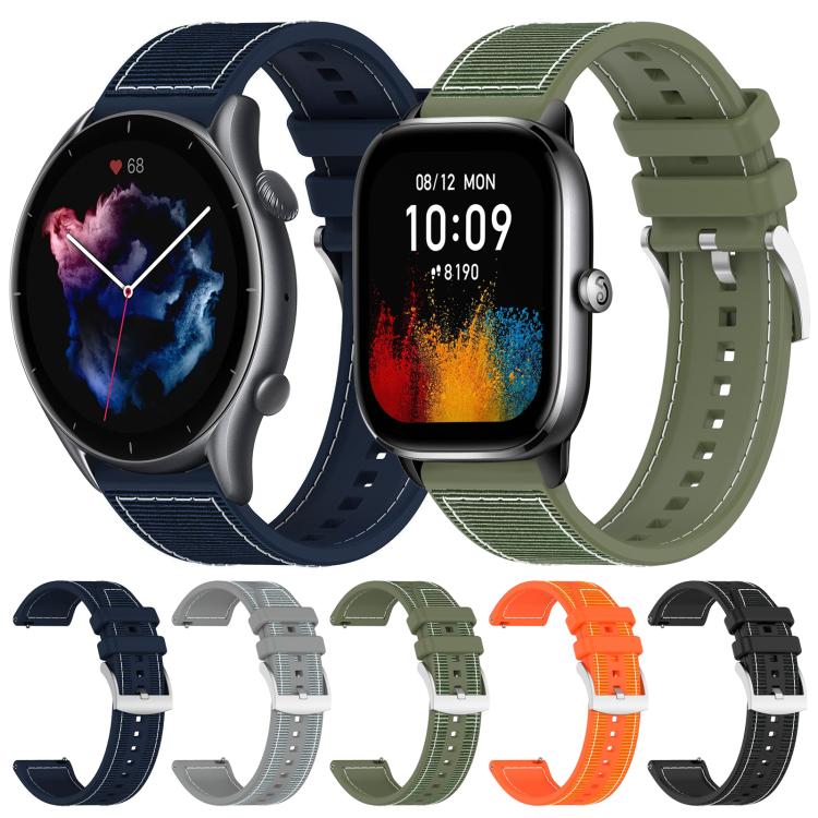 xDfind Hybrid Nylon Braid Silicone Watch Band, 20mm For Amazfit GTS4 Mini / GTS 3 / GTS 2