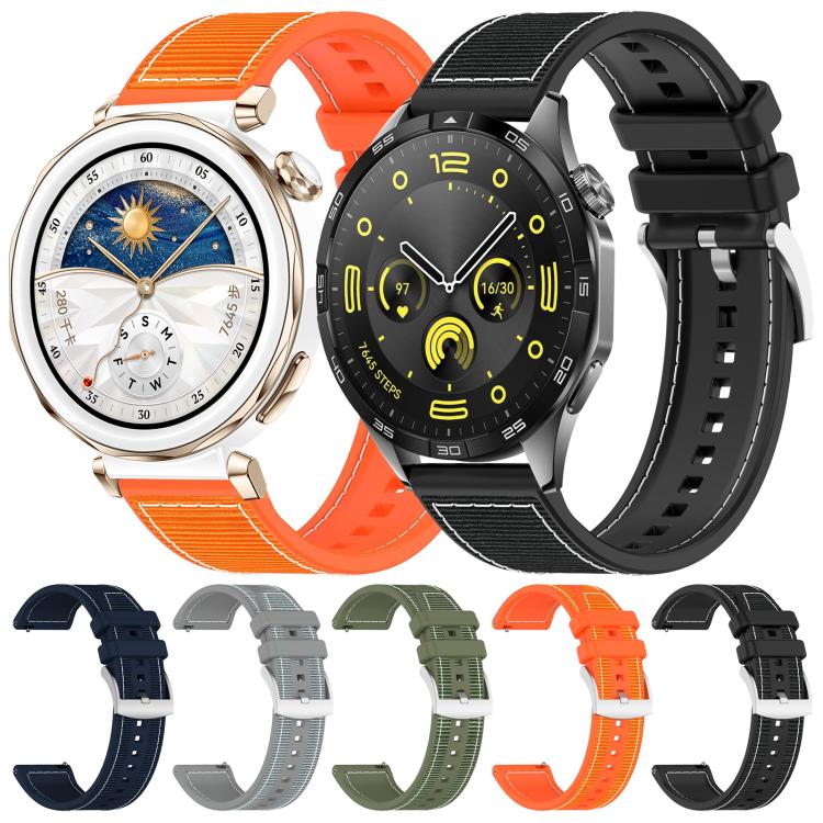 xDfind Hybrid Nylon Braid Silicone Watch Band
