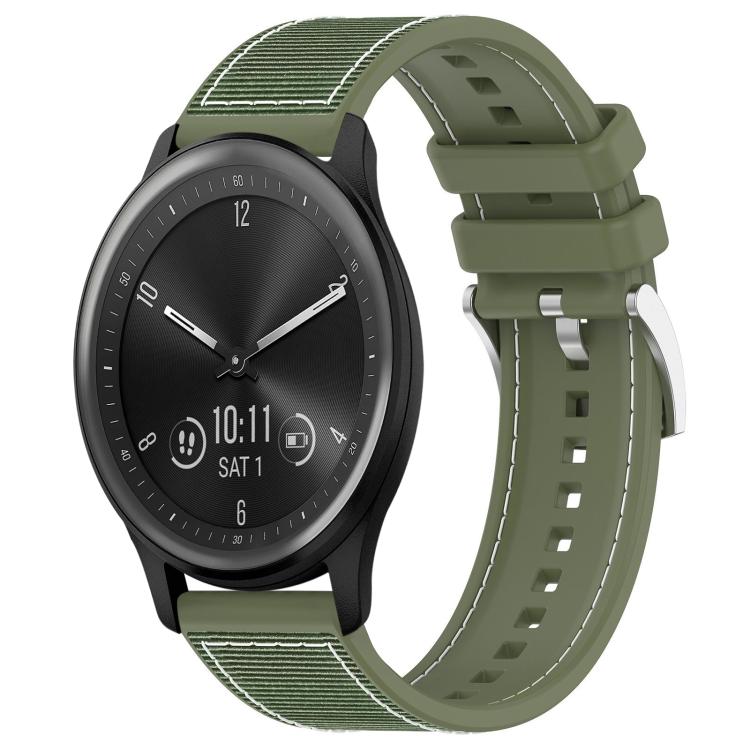 xDfind Hybrid Nylon Braid Silicone Watch Band, 20mm For Garmin?Vivomove?Sport/Vivoactive5/3