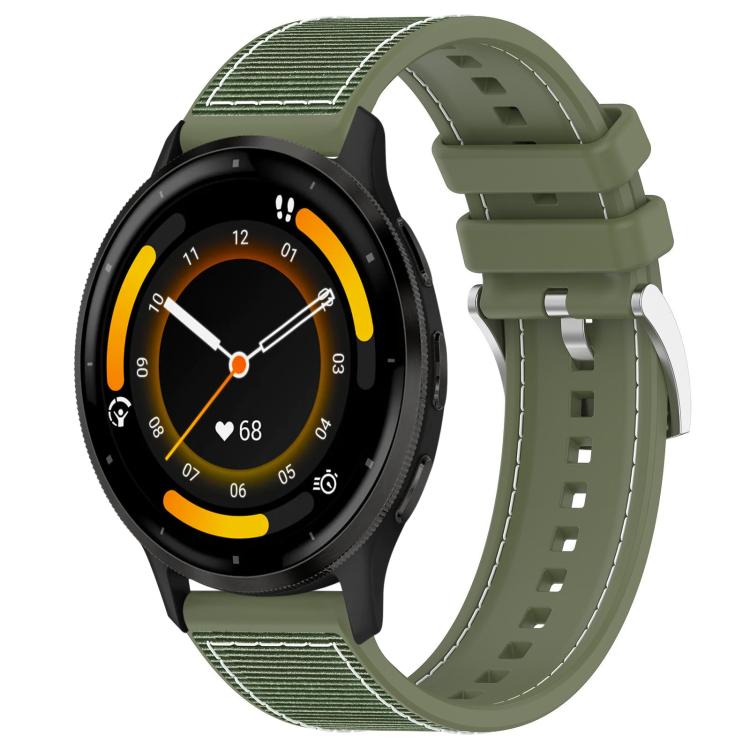 xDfind Hybrid Nylon Braid Silicone Watch Band, 22mm For Garmin Venu 3 / Vivoactive 4