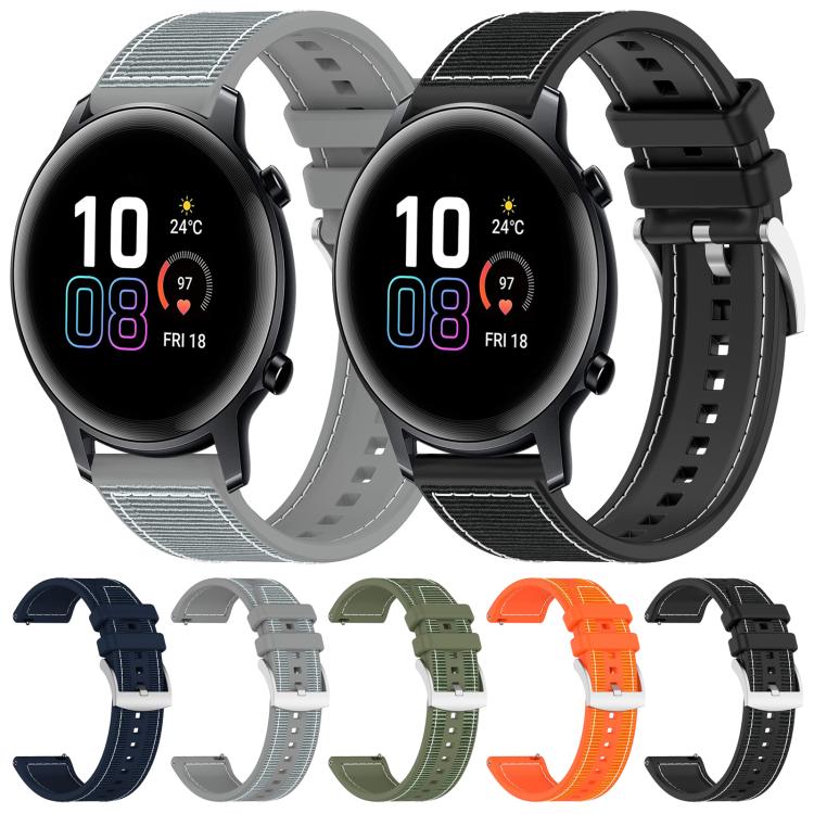 xDfind Hybrid Nylon Braid Silicone Watch Band